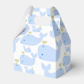 Baby Blue Whales Baby Gift Shower Bedankdoosjes (Voorkant Zijde)