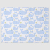 Baby Blue Whales Baby Gift Shower Tissuepapier (Voorkant)