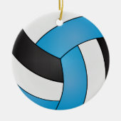 Baby Blue, White en Black Volleyball Keramisch Ornament (Voorkant)