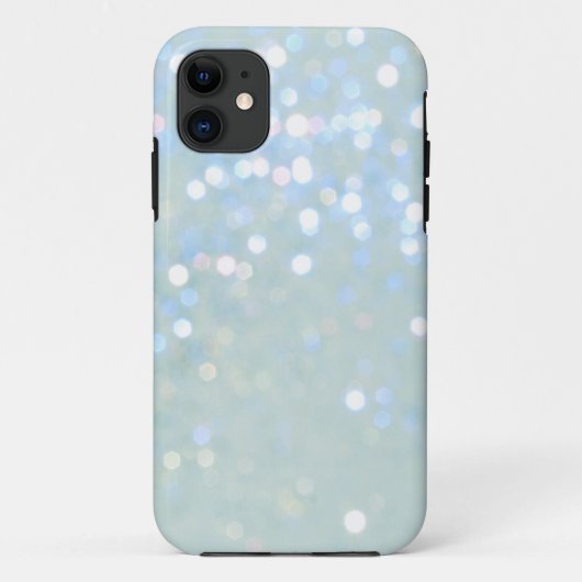 Baby Blue/White Glitter iPhone 5 Hoesje (Achterkant)