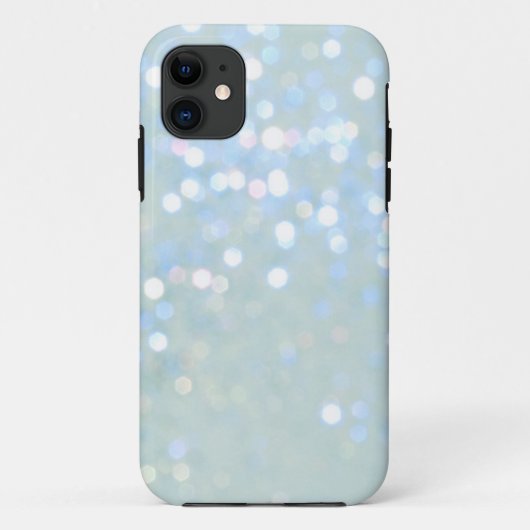 Baby Blue/White Glitter iPhone 5 Hoesje (Achterkant)