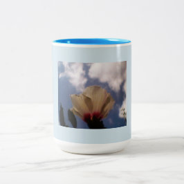 Baby Blue White Rose Tweekleurige Koffiemok