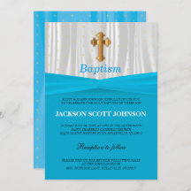 Baby Blue & White Satin Baptism / Christening