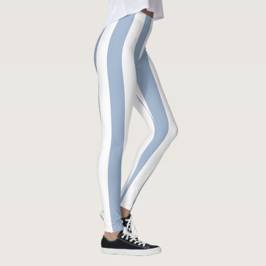 Baby Blue & White Stripe Leggings (Rechts)