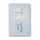 Baby Blue Witte Paarden Badmat (Voorkant Verticaal)