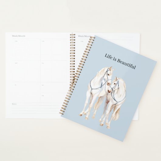 Baby Blue Witte Paarden Planner (Display)