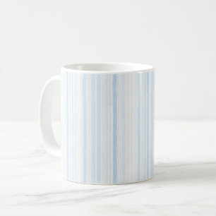 Baby Blue Witte Strepen Koffiemok