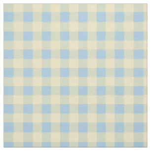 Baby Blue & Yellow Gingham Stof
