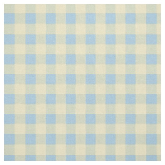 Baby Blue & Yellow Gingham Stof (Swatch)