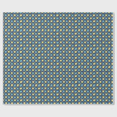 Baby Blue Yellow Polka Dots Gift Paper Cadeaupapier (Vlak)