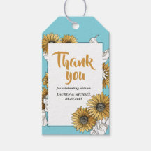 Baby Blue Yellow Sunflower Spring Floral Wedding