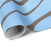 Baby Blue Zebra Patroon  Cadeaupapier (Rol Hoek)