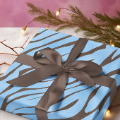 Baby Blue Zebra Patroon Cadeaupapier
