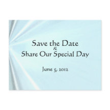 Baby Blue Zijde Save the Date Ansichtkaart