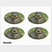 Baby Bluebird Ovale Sticker (Vel)