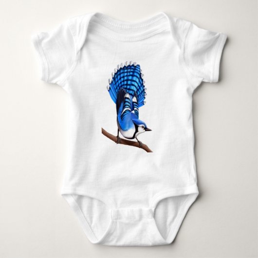 Baby BlueJay Bird Shirt (Voorkant)