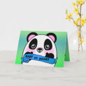 Baby Board Felicitaties Geboortewens Happy Panda Kaart (Gele Bloem)
