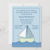 Baby Boats Sailships Baby Shower Invitations Kaart (Voorkant)