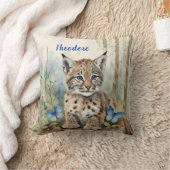 Baby Bobcat Boys gepersonaliseerd Kussen (Deken)