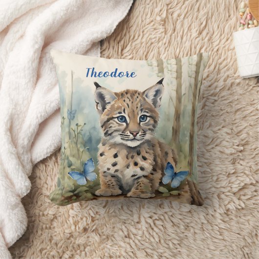 Baby Bobcat Boys gepersonaliseerd Kussen (Deken)