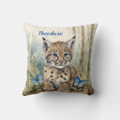 Baby Bobcat Boys gepersonaliseerd Kussen (Achterkant)