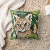 Baby Bobcat Meisjes Gepersonaliseerd Kussen (Deken)