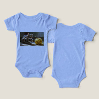 baby bodsuit met een kat <3