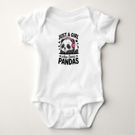 Baby Body – Gewoon een meisje dat van panda's houd Romper