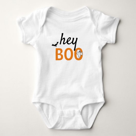 Baby Body - hey BOO Geest / Vleermuizen Romper (Voorkant)
