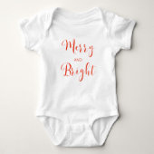 Baby body Merry and Bright Kerstmis  Romper (Voorkant)