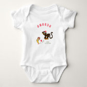 Baby body met aapje romper (Voorkant)