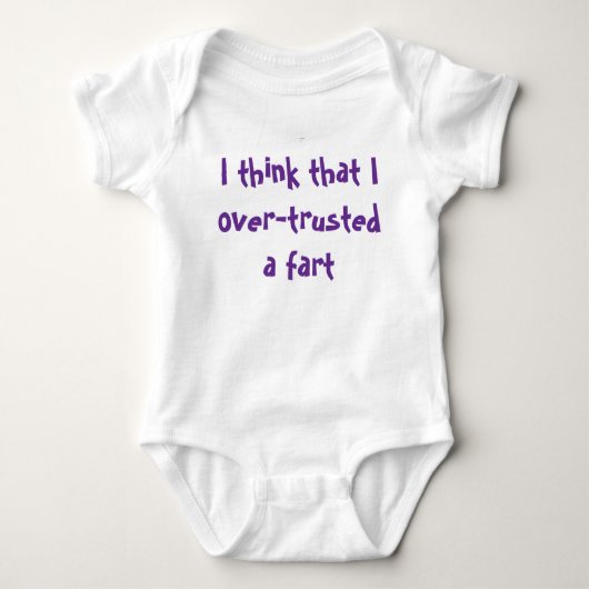 Baby-body met een humoristische boodschap romper (Voorkant)