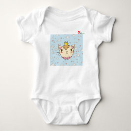 Baby-body met een leuk kattenontwerp  romper