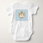 Baby-body met een leuk kattenontwerp romper (Achterkant)