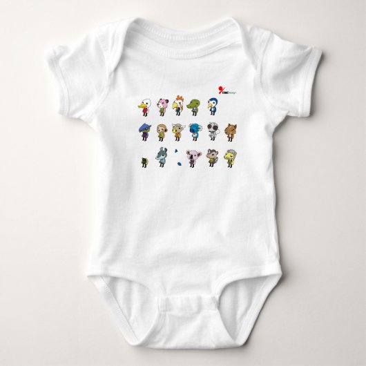 Baby Body met Leuke Karakterontwerp – Adorabl Romper (Voorkant)