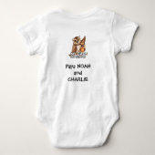 Baby Body : Mijn vader mijn kleine ik (wit) Romper (Achterkant)