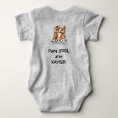 Baby Body : Mijn vader mijn oude ik (grijs) Romper (Achterkant)