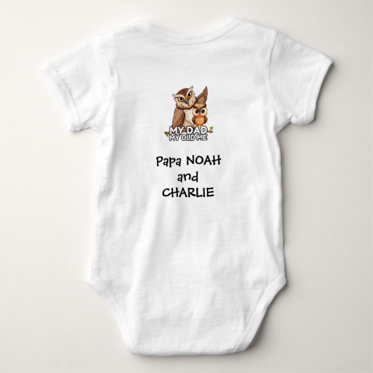 Baby Body : Mijn Vader Mijn Oude Ik (wit) Romper (Achterkant)