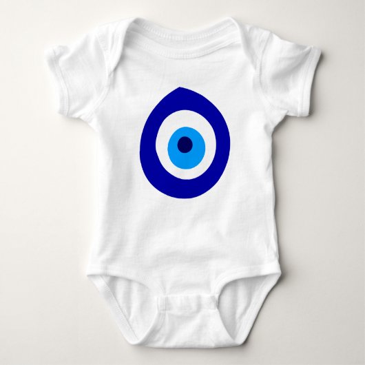 Baby Body mit Blau Nazar! Romper (Voorkant)