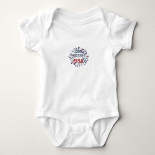 Baby body pak design God bless the USA Romper (Voorkant)