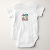 Baby body pak design God bless the USA Romper (Achterkant)