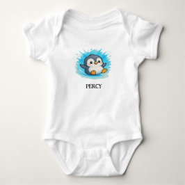 Baby Body - Percy Penguin naam outfit Romper