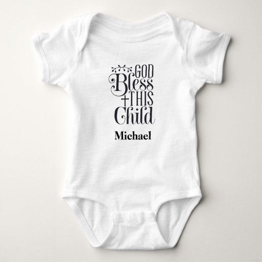 Baby Body Suit Christelijke God Bless Dit Baby Romper (Voorkant)
