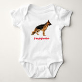 Baby body suit with German Shepherd "big brother" Romper (Voorkant)