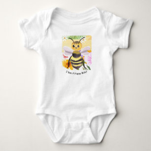 Baby Body T-shirt Happy Bee Cadeau Baby Shower Pas