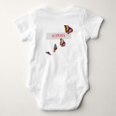 BABY-BODYPACK MET JAPANSE BLOEMENDRUK DIY NAAM ROMPER (Achterkant)