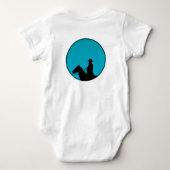 Baby Bodypak Cowboy Silhouet in Turquoise Romper (Achterkant)