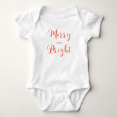 Baby bodypak Merry and Bright Kerstmis Romper (Voorkant)