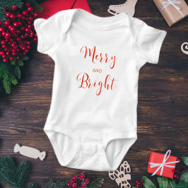 Baby bodypak Merry and Bright Kerstmis  Romper