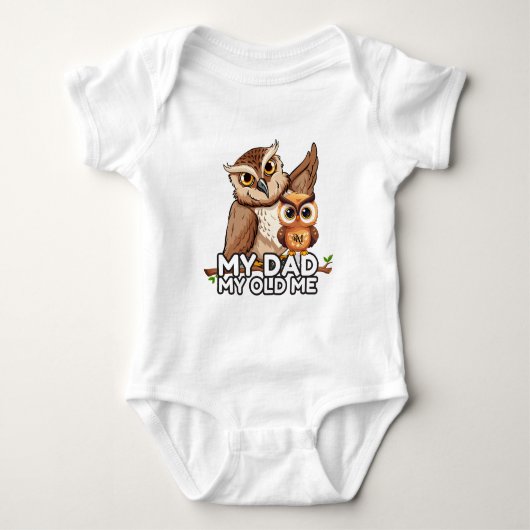 Baby Bodypak : Mijn Vader Mijn Oude Ik (wit) Romper (Voorkant)